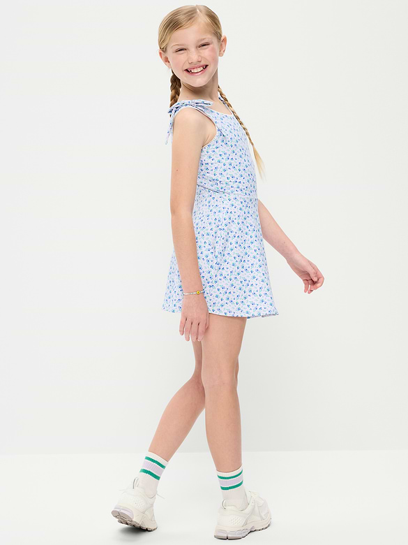 PowerSoft Sleeveless Tie-Strap Athletic Dress for Girls