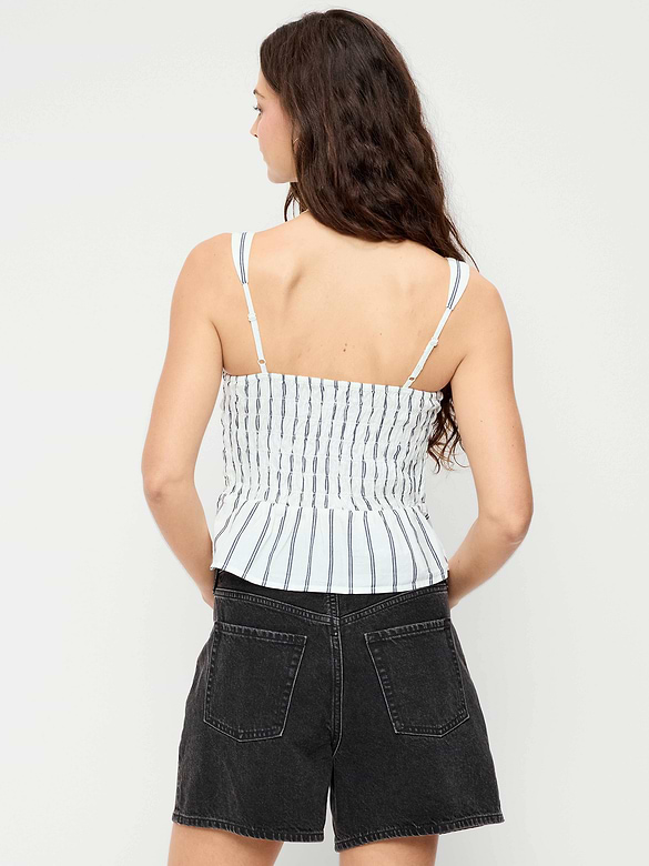Camisole à smocks et à basque