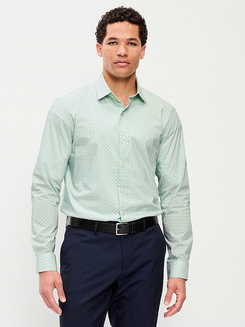 Old Navy Men's Slim Fit Pro Signature Performance Dress Shirt - Green