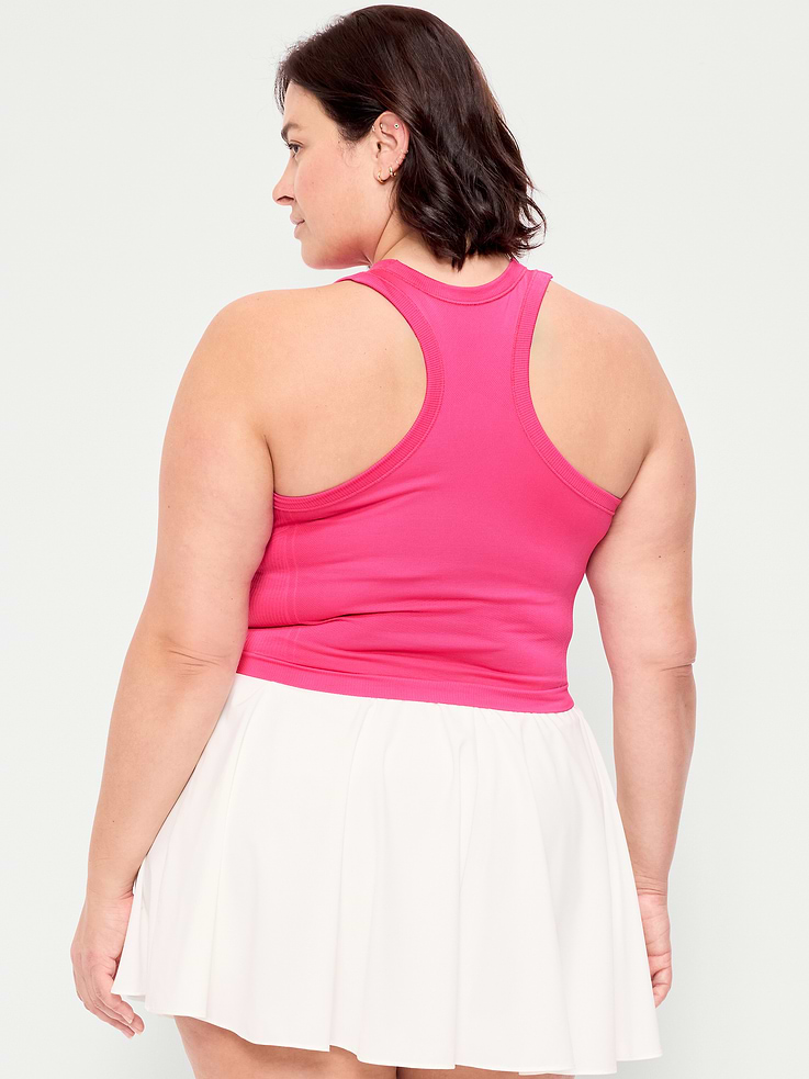 L'image numéro 8 présente Haut court ajusté sans coutures à encolure haute