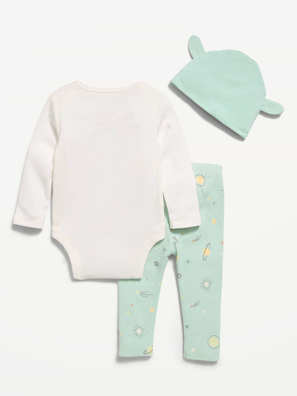Image number 3 showing, Star Wars™ Grogu Bodysuit, Leggings & Beanie 3-Piece for Baby