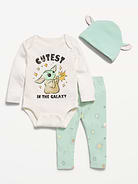 Image number 2 showing, Star Wars™ Grogu Bodysuit, Leggings & Beanie 3-Piece for Baby