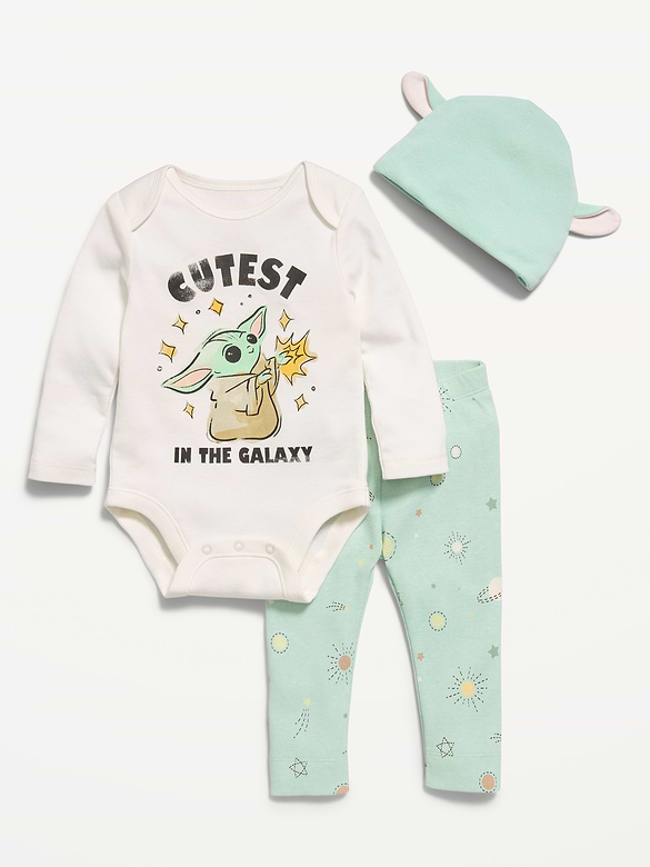 Cache-couche, legging et bonnet Grogu de Star Wars™, 3 pièces pour bébé