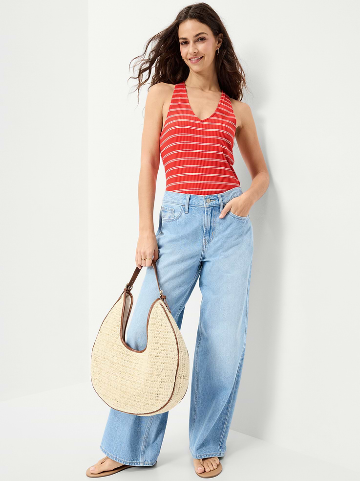 Image number 3 showing, Sleeveless Ribbed Loop-Back Tank Top