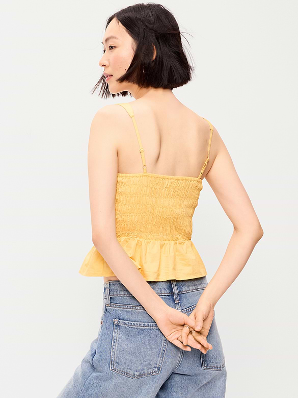 Camisole à smocks et à basque
