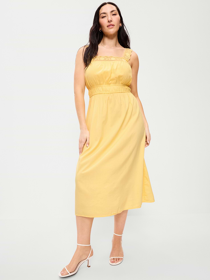 Image number 6 showing, Fit & Flare Smocked-Waist Midi Dress