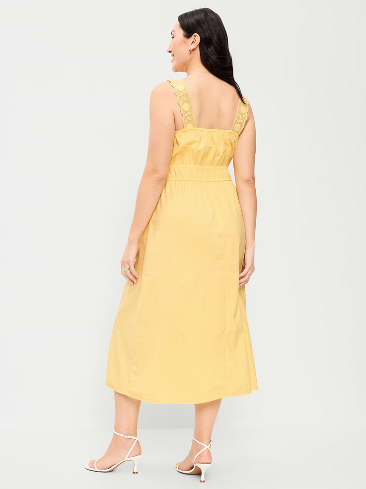 Image number 7 showing, Fit & Flare Smocked-Waist Midi Dress
