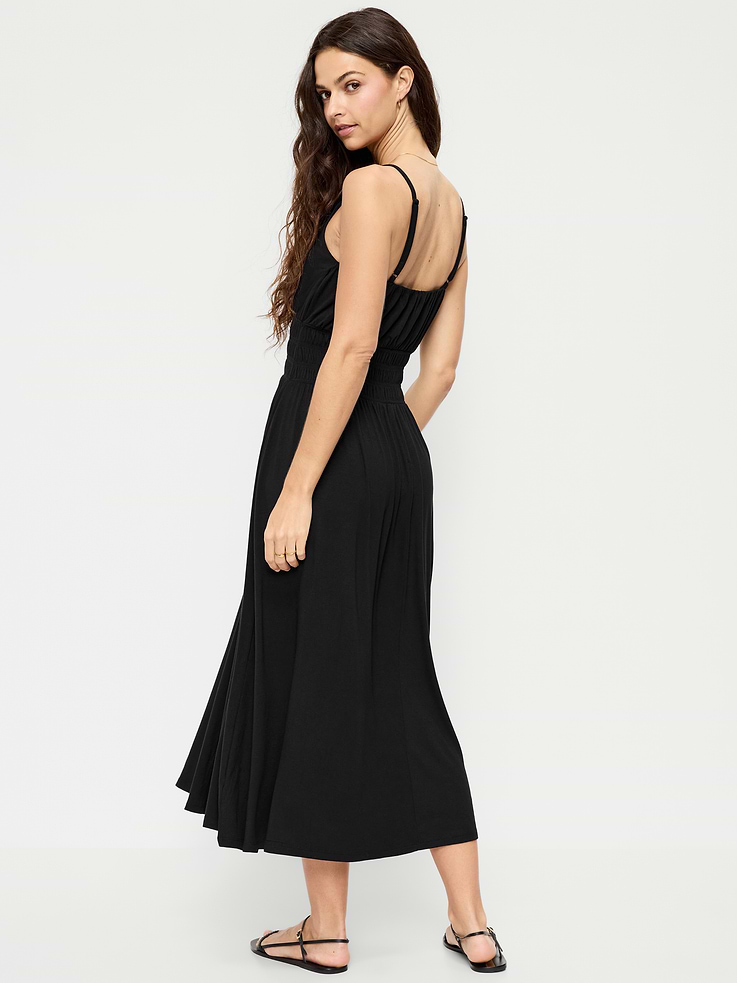 Image number 2 showing, Fit & Flare Jersey Smocked-Waist Midi Dress