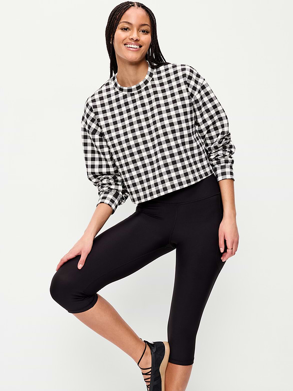 Dynamic Fleece Oversized Crop Sweatshirt