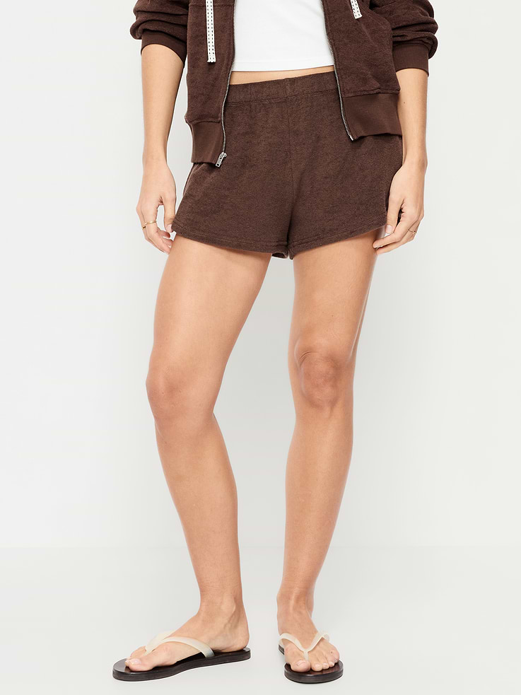 Image number 2 showing, Mid-Rise Terry Cloth Shorts -- 2.5-inch inseam