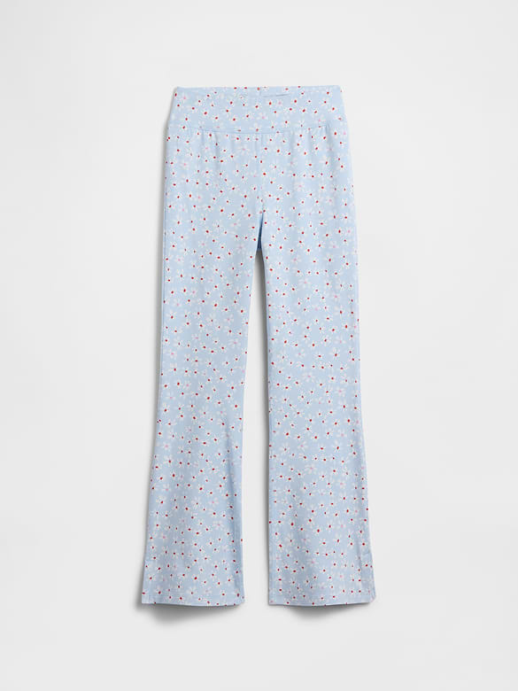 Kids Print Stretch Jersey Flare Leggings