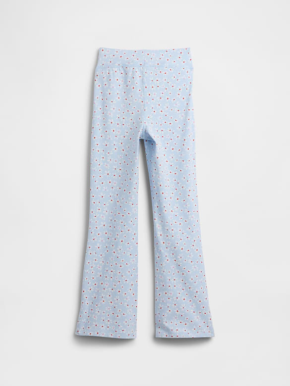Kids Print Stretch Jersey Flare Leggings