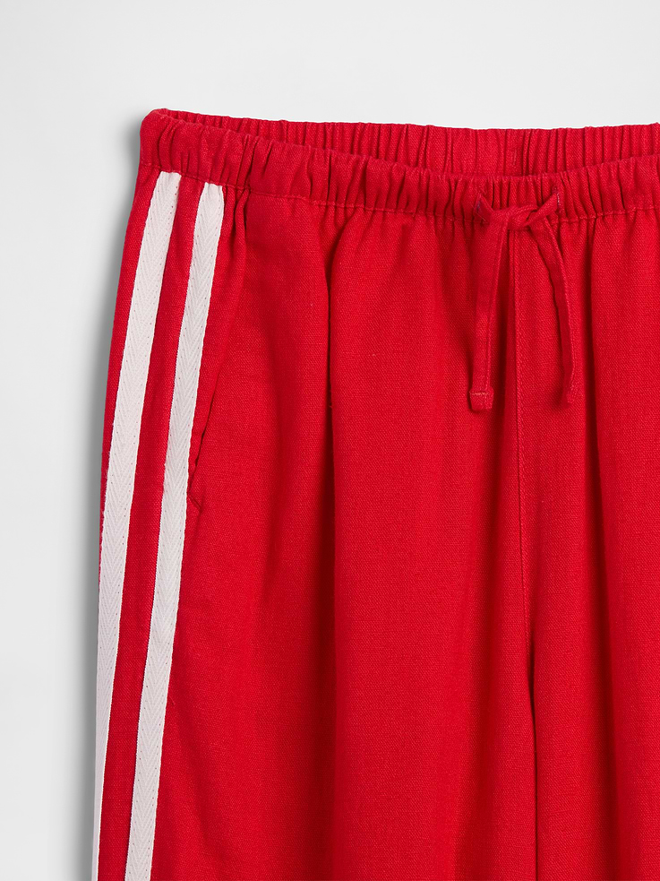 Image number 3 showing, Kids Pull-On Wide-Leg Linen-Blend Pants