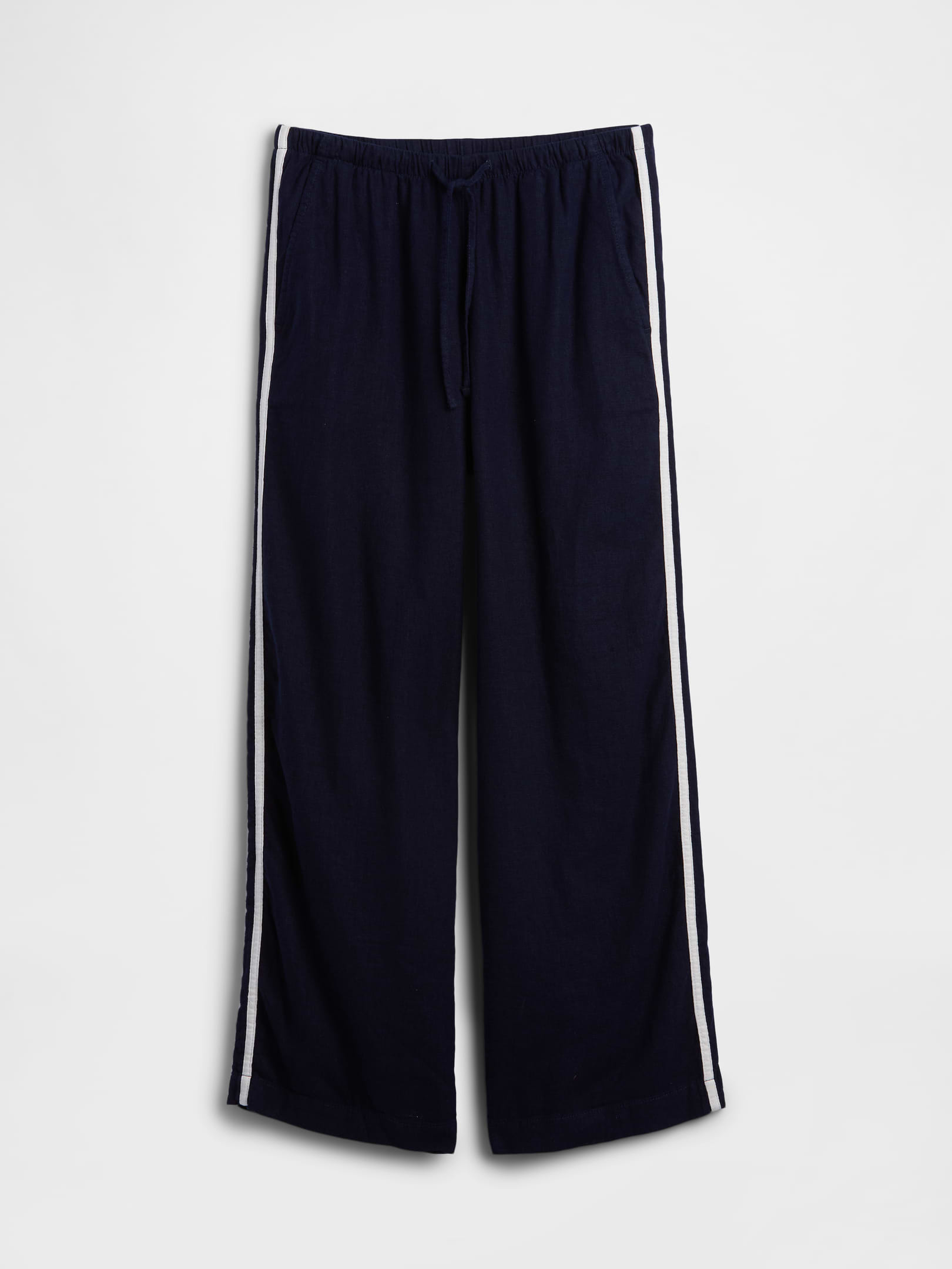 Linen-Blend Stripe Wide-Leg Pants | Gap Factory