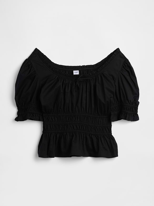 Smocked Puff Sleeve Top