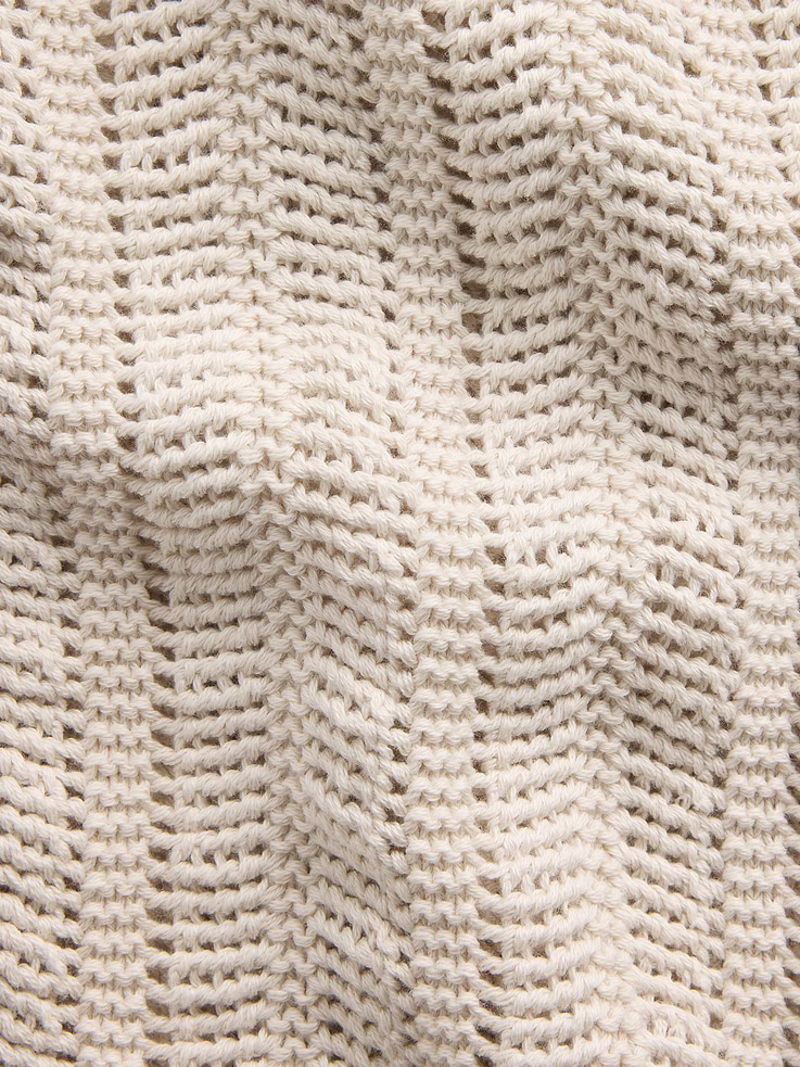 Image 4 of 5, Herringbone Crochet Sweater Shirt