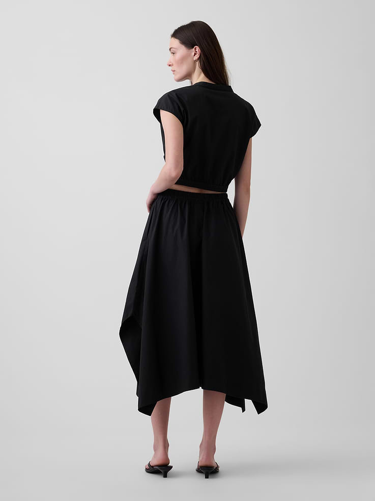Image number 2 showing, Poplin Midi Handkerchief Skirt