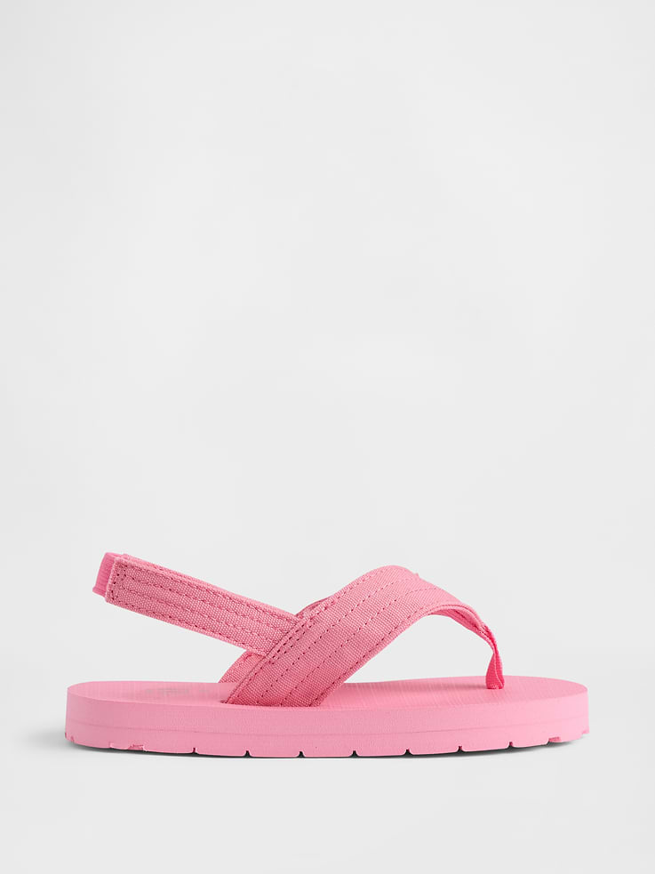 Image number 1 showing, Toddler Canvas Flip Flops