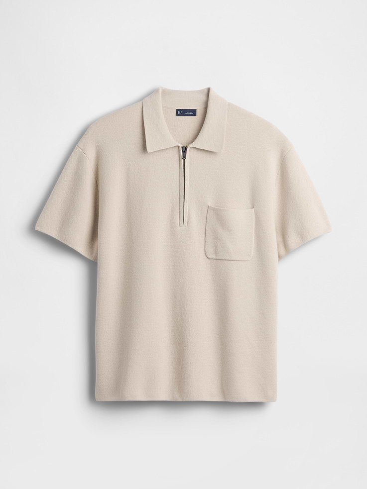 Image number 5 showing, Oversized Quarter-Zip Pocket Polo Sweater