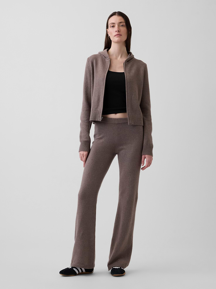 Image number 5 showing, CashSoft Sweater Crop Zip Hoodie