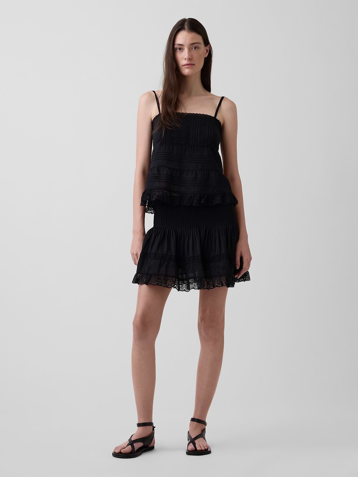 【最終値下げ】NOTREemor drape mini skirt Pintuck Lace-Trim Easy Mini Skort | Gap
