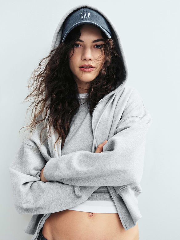 VintageSoft Wedge Zip Hoodie