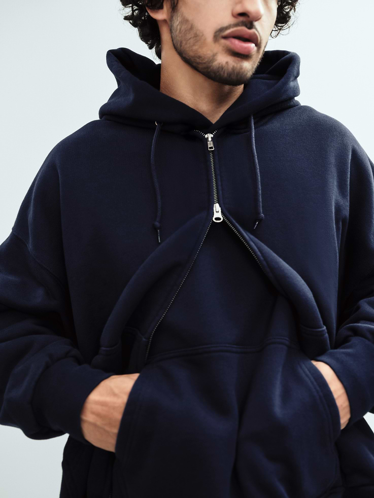Image 8 of 9, Adult Extra Heavyweight French Terry Zip Hoodie