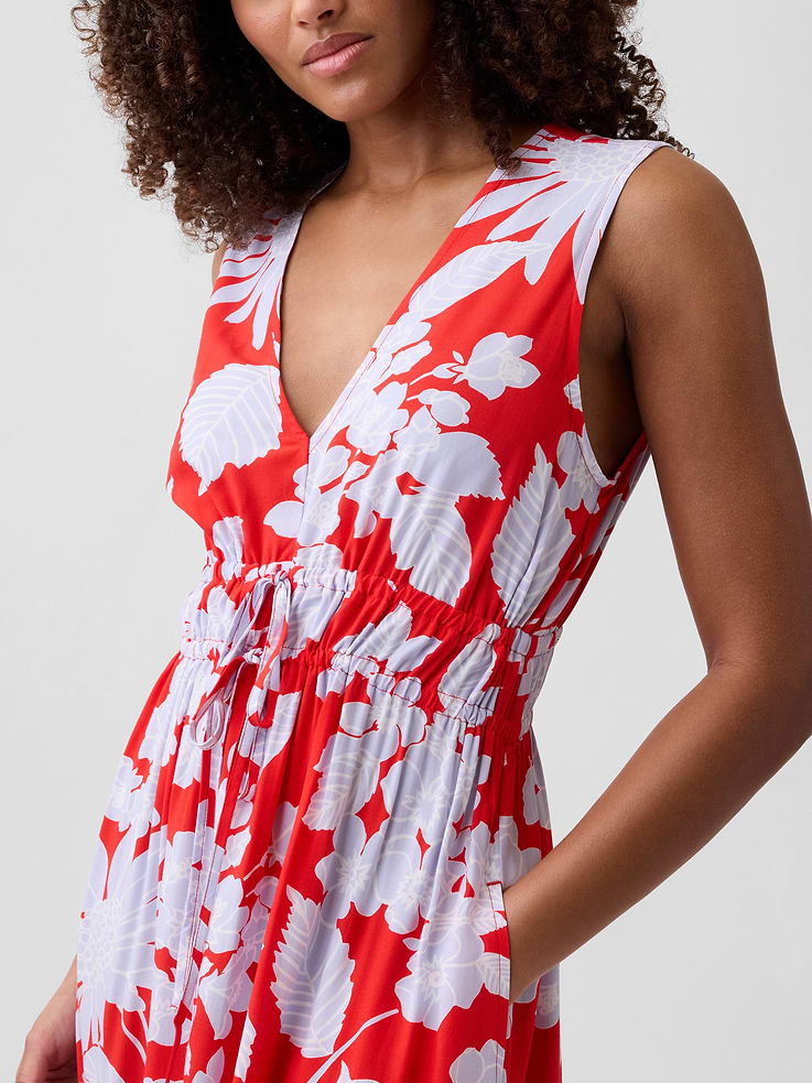 Image number 3 showing, Sleeveless Tie-Front Maxi Dress