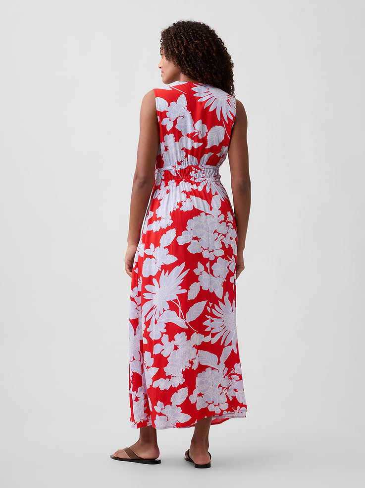 Image number 2 showing, Sleeveless Tie-Front Maxi Dress