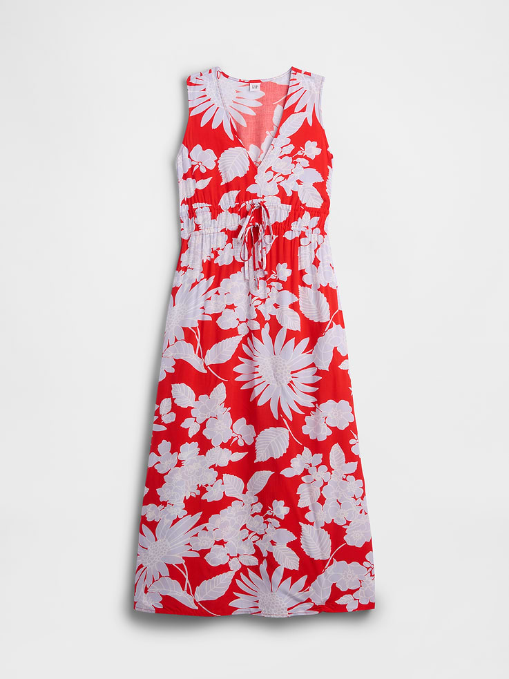Image number 4 showing, Sleeveless Tie-Front Maxi Dress