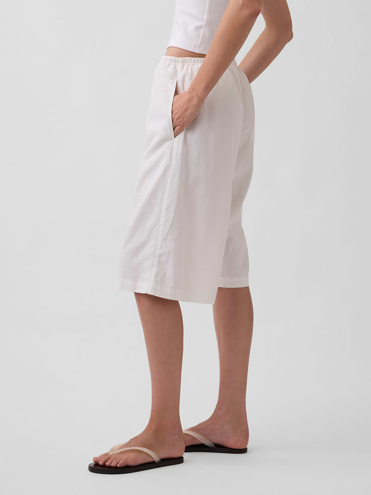 Image number 3 showing, Linen-Blend Relaxed Easy Culotte Pants