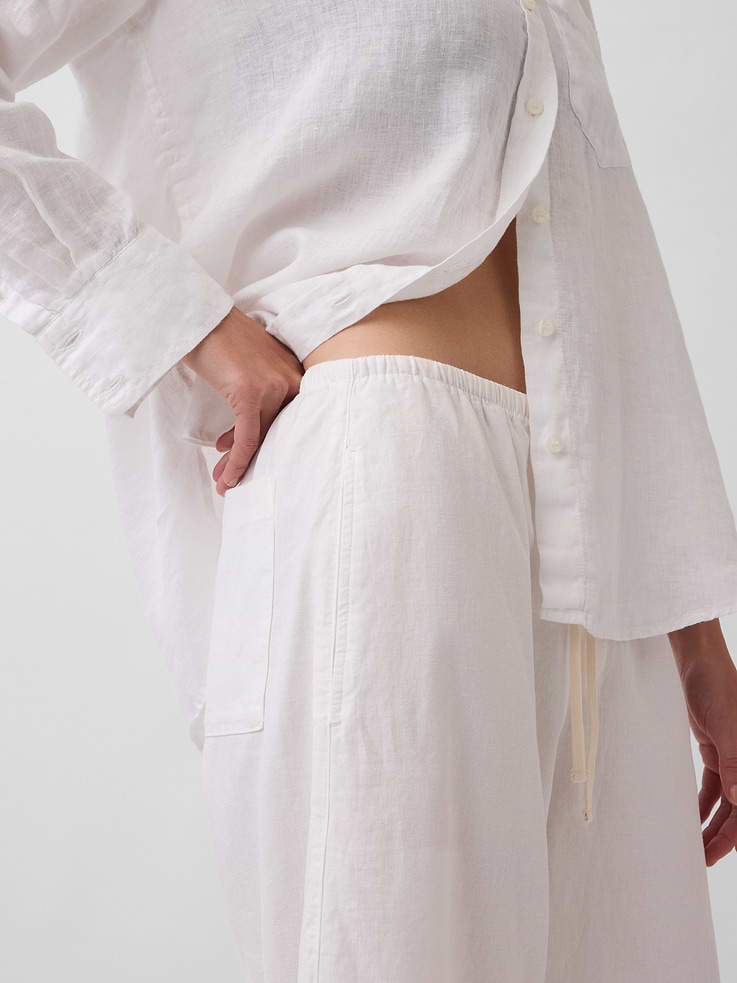 Image number 8 showing, Linen-Blend Relaxed Easy Culotte Pants
