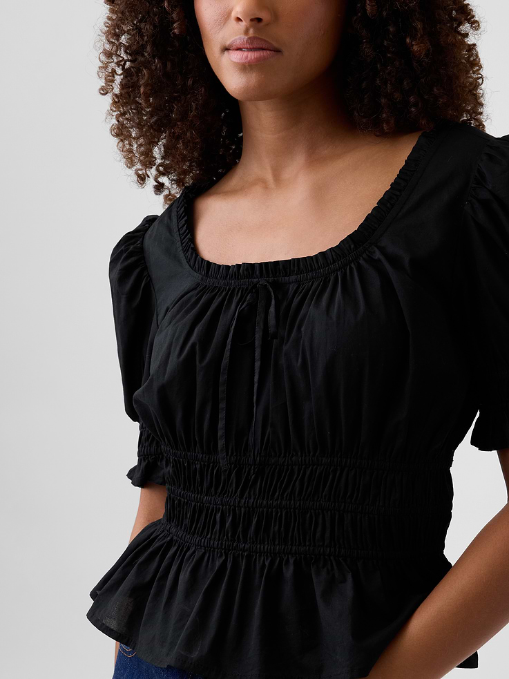 Image number 4 showing, Smocked Puff Sleeve Top