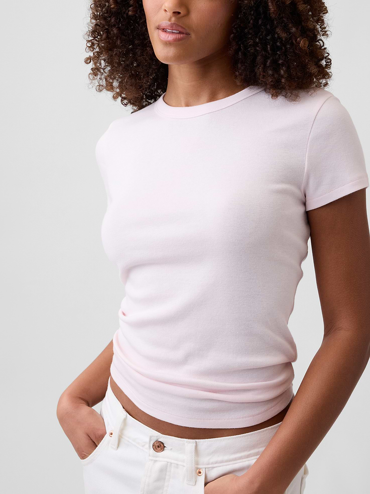 Image number 4 showing, Modern Ribbed Crewneck T-Shirt