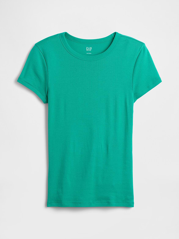 Modern Ribbed Crewneck T-Shirt