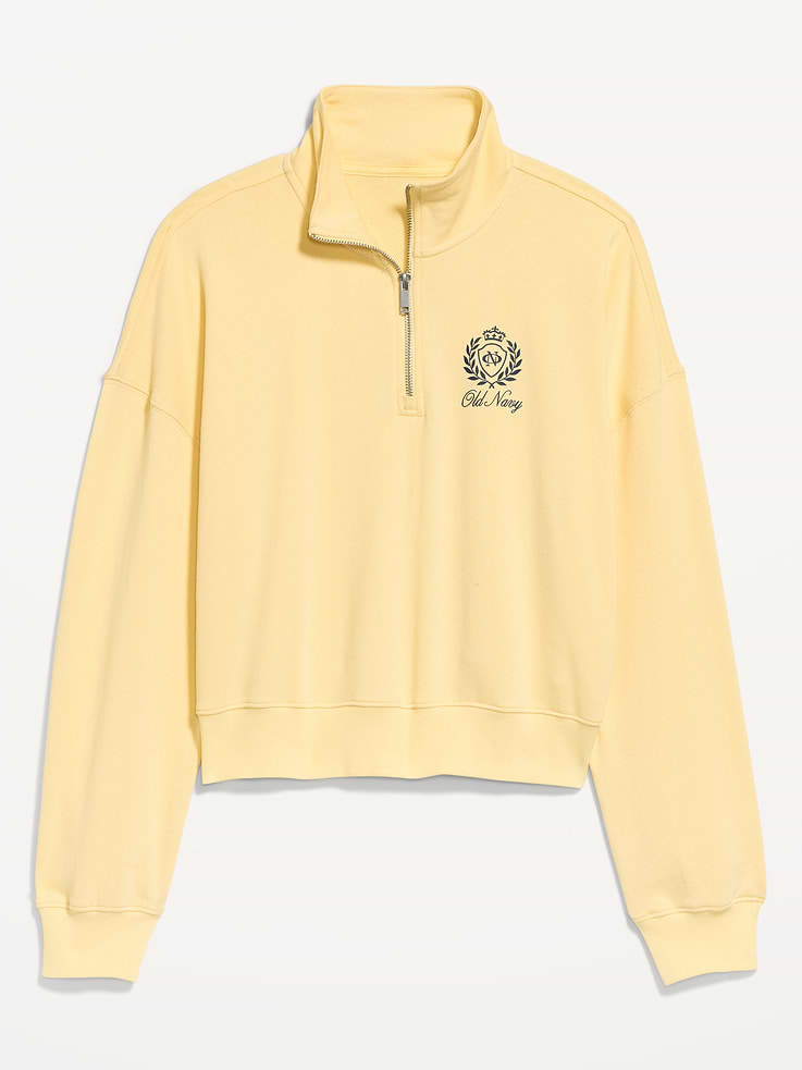 Image number 4 showing, SoComfy Terry Oversized Logo Half-Zip Sweatshirt
