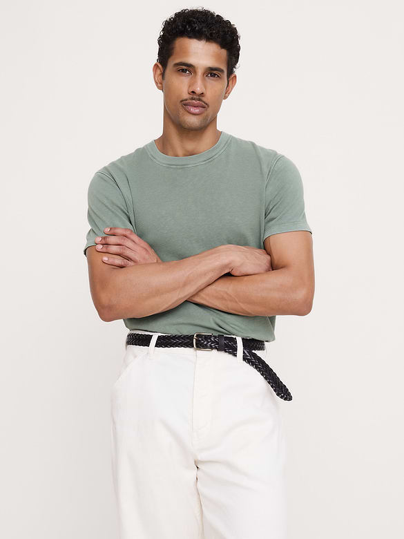 Midweight Cotton Slub Crew-Neck T-Shirt