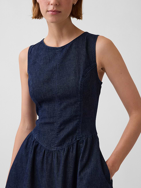 coated denim dress James Mini – Retrofete ideal for making a Vintage Shift Dress: Cutout XCVI - NEW ARRIVALS Color:Bordeaux