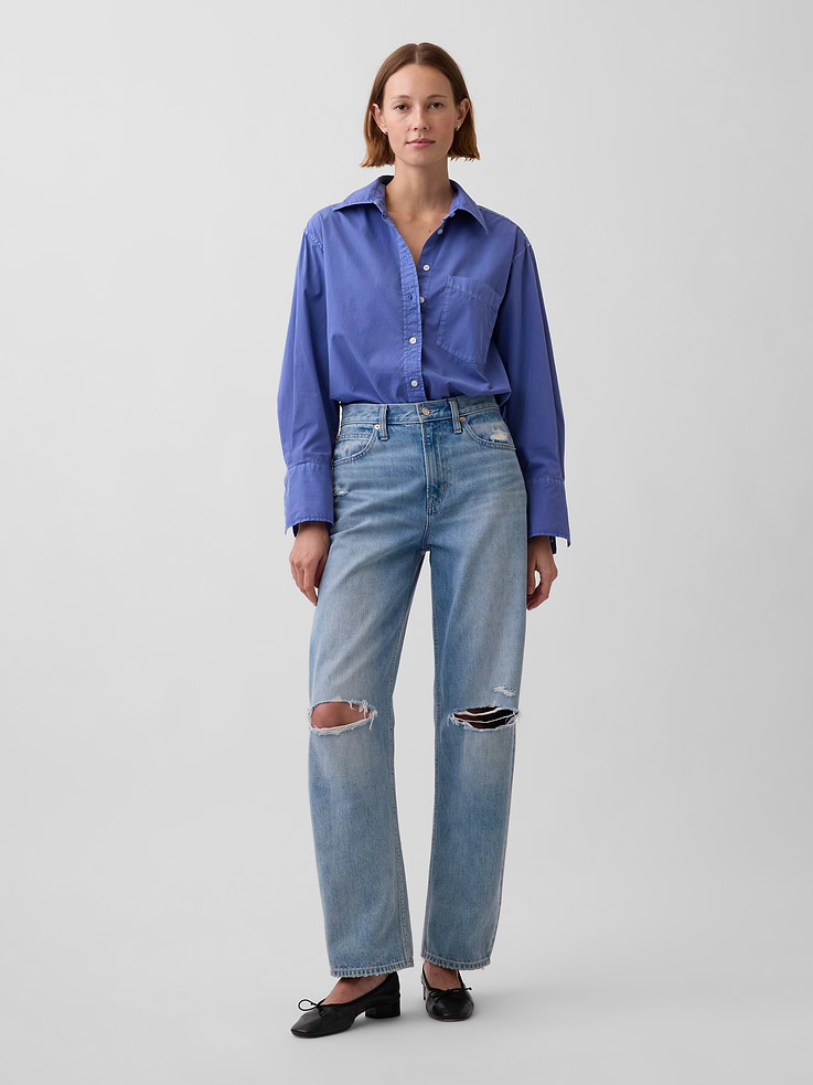 Image number 2 showing, Organic Cotton Poplin Big Shirt