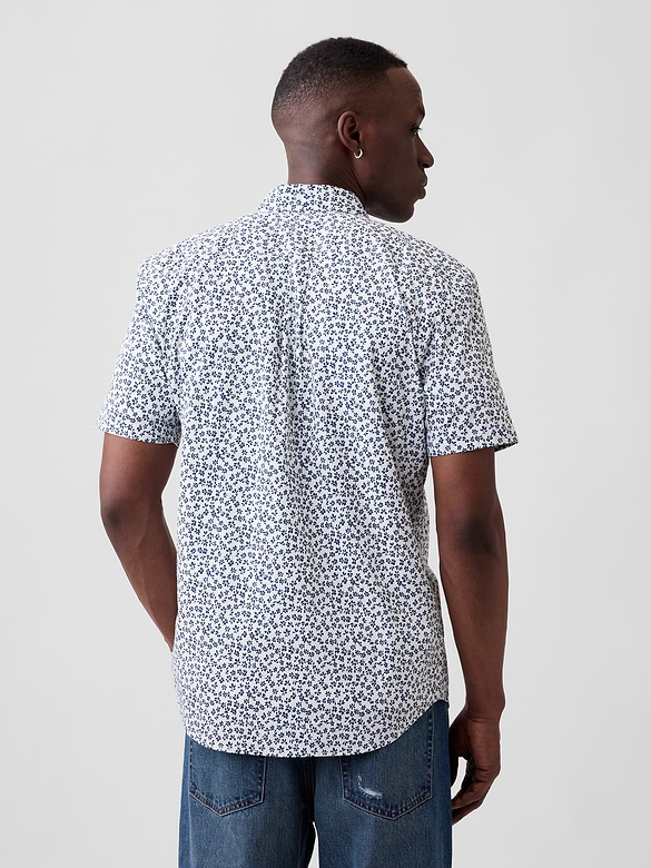 Stretch Poplin Shirt in Standard Fit