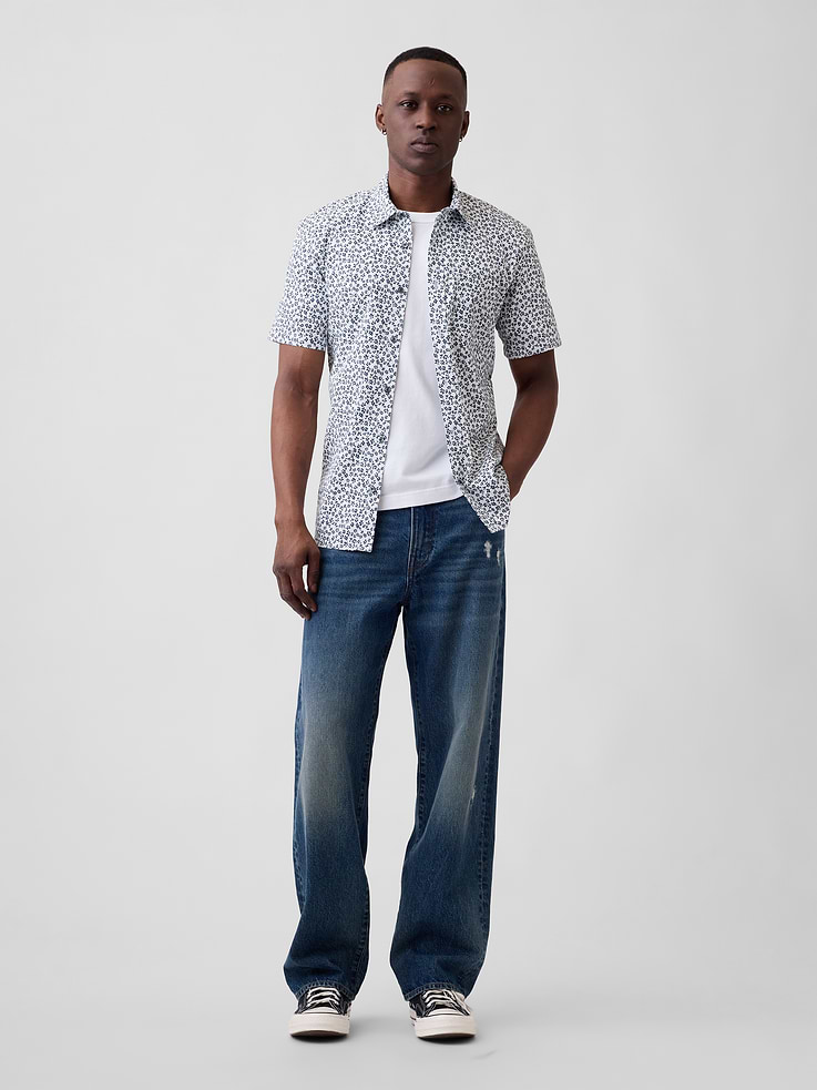 Image number 3 showing, Stretch Poplin Shirt in Standard Fit
