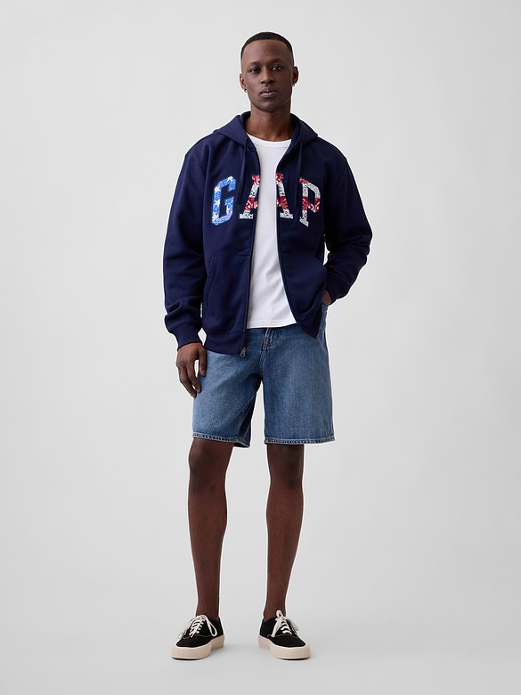 Adult Relaxed Gap Logo Zip Hoodie