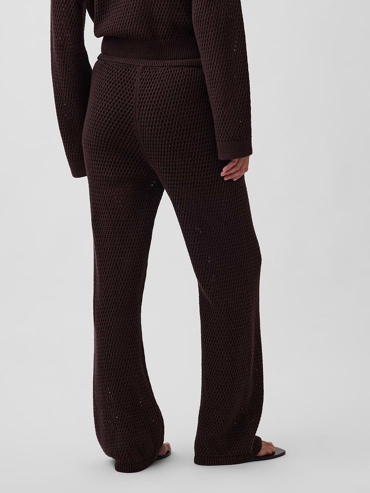 Image number 4 showing, 100% Cotton Crochet Sweater Pants