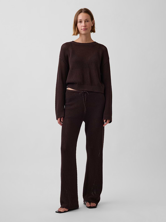 100% Cotton Crochet Sweater Pants
