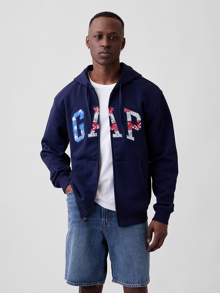 Image number 1 showing, Adult Relaxed Gap Logo Zip Hoodie