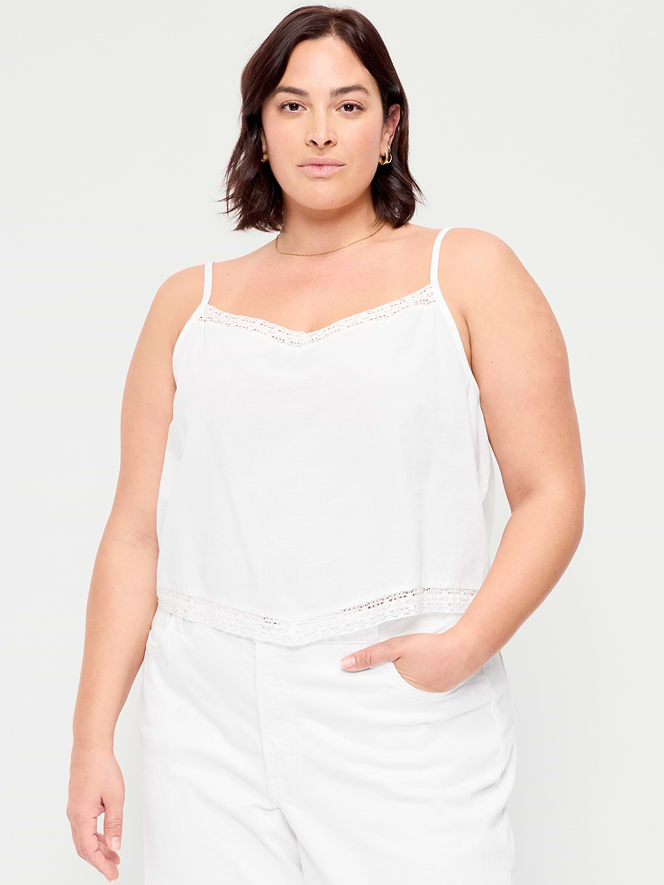 Image number 7 showing, Lace-Trim Scarf Tank Top