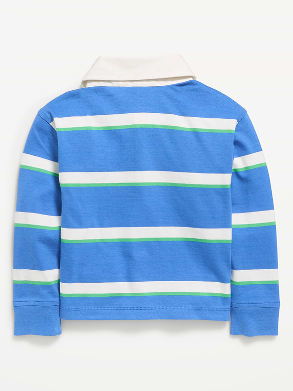 Oversized Boxy-Fit Long-Sleeve Birthday Rugby Shirt for Toddler Boys