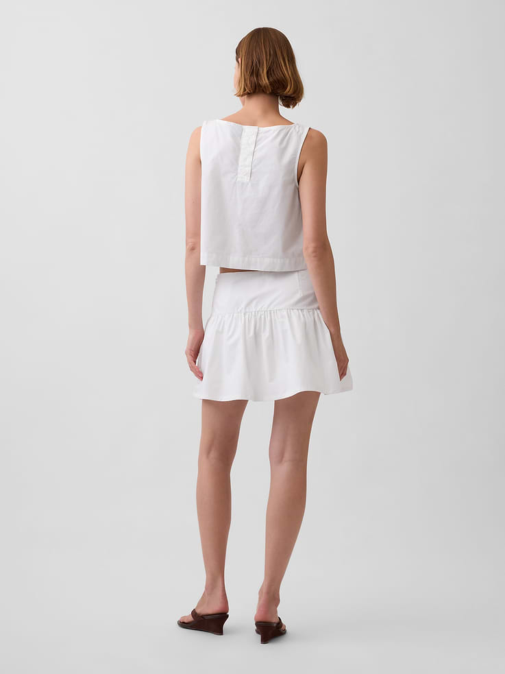Image number 2 showing, Poplin Drop-Waist Mini Skort