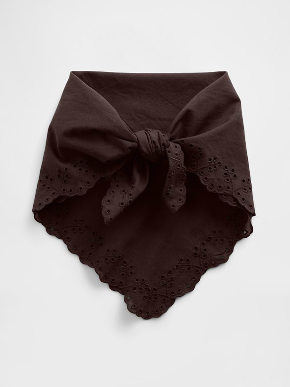 100% Cotton Eyelet Bandana Scarf