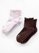 Image number 1 showing, Athleta Ruffle Everyday Quarter Crew Sock 2-Pack